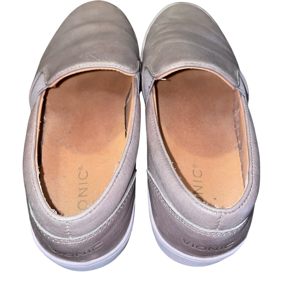 Vionic Demetra Gray Leather Slip-On Loafer Women’s Size 8.5 - Picture 6 of 8